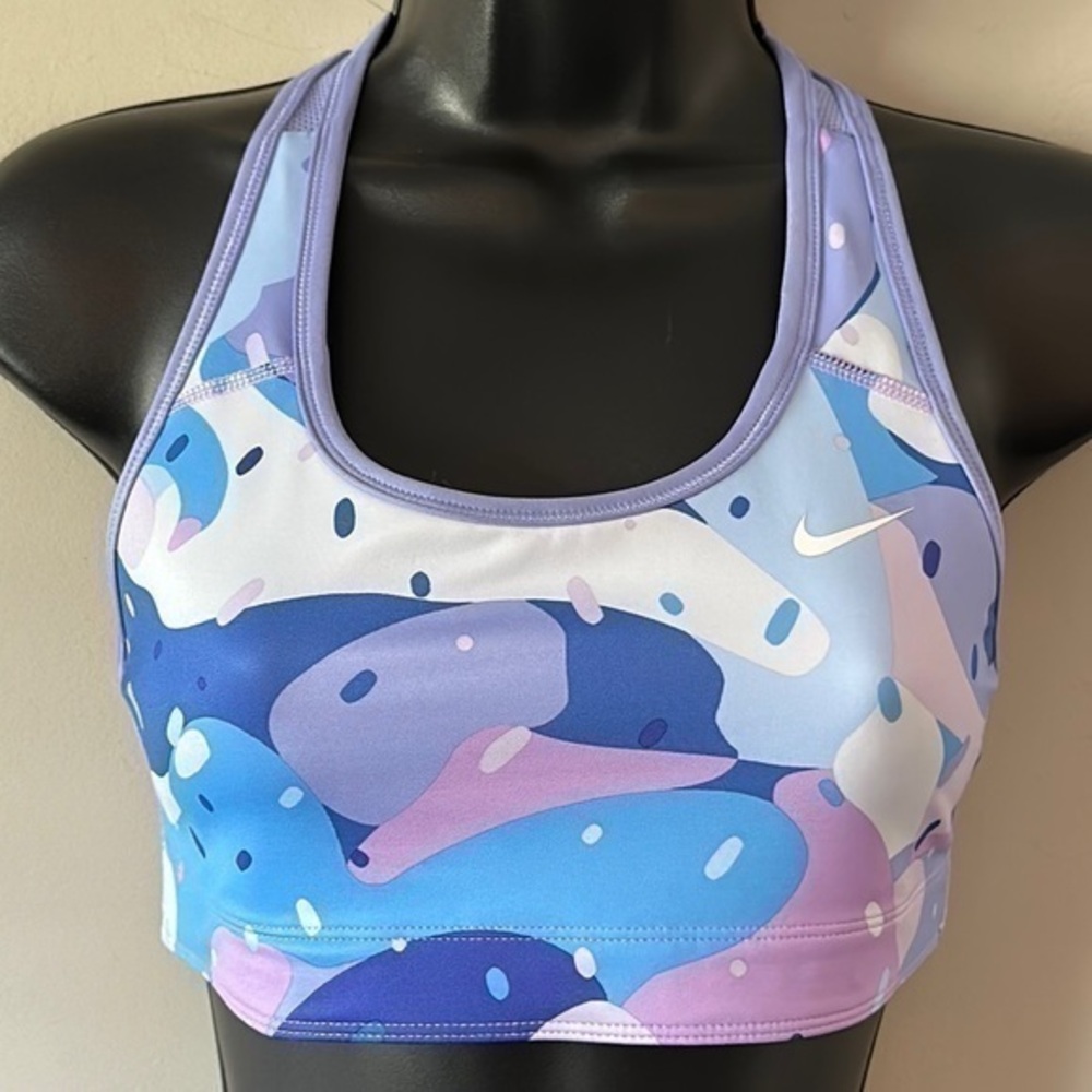 NIKE Girls' Swoosh Camo Print Reversible Sports Bra size Large NWOT